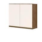 Armário Aéreo Para Lavanderia 2 Portas Carvalho Rústico Off W