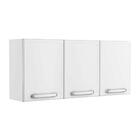 Armário Aéreo Para Lavanderia 3 Portas 100% Aço Branco Winnie