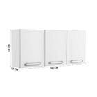 Armário Aéreo Para Lavanderia 3 Portas 100% Aço Branco Winnie