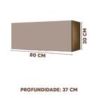 Armário Aéreo Para Lavanderia Carvalho Oak Off White Cora Sho