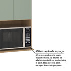 Armário Aéreo Para Micro-ondas 60cm 2 Portas Slim Luciane Móv