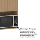 Armário Aéreo Para Micro-ondas 60cm 2 Portas Slim Luciane Móv