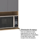 Armário Aéreo Para Micro-ondas 60cm 2 Portas Slim Luciane Móv