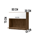 Armario Aereo Para Microondas Com 1 Porta Basculante 80 Cm Ca