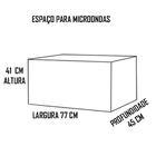 Armario Aereo Para Microondas Com 1 Porta Basculante 80 Cm Ca