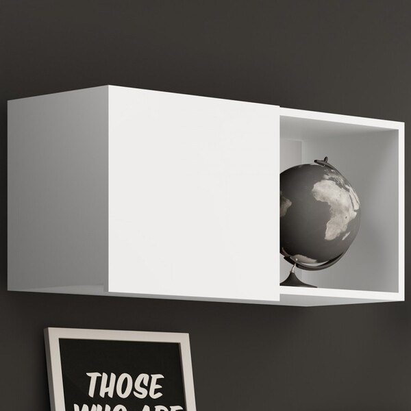 Armário Aéreo Para Quarto Aurora 1 Porta Branco Tx - Be Mobil