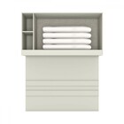 Armário Aéreo Para Quarto Seletto 3 Portas 2 Nichos Areia/jeq