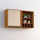 Armário Aéreo Pérola 1 Porta Sallêto Cinamomo Off White