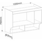 Armário Aéreo Ponte Modulado 1 Porta 1 Nicho Infinity  Branco