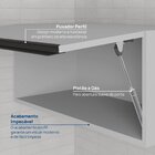 Armário Aéreo Porta Basculante 100cm Nara Cabecasa Madeiraori