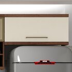 Armário Aéreo Porta Basculante 80cm Tarantela Chocolate/off W