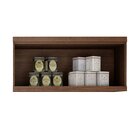 Armário Aéreo Porta Basculante 80cm Tarantela Chocolate/off W