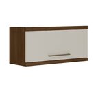 Armário Aéreo Porta Basculante 80cm Tarantela Chocolate/off W