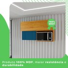 Armário Aéreo Porta Microondas 100% Mdf Paloma Cinamomo / Azu