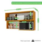 Armário Aéreo Porta Microondas 100% Mdf Paloma Cinamomo / Azu