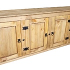 Armário Aéreo Rústico - 4 Portas (160cm) - Madeira Maciça - M