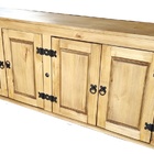 Armário Aéreo Rústico - 4 Portas (160cm) - Madeira Maciça - M