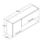 Armário Aéreo Santiago 2 Portas 1,20 M Ipê