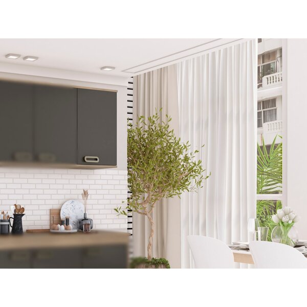 Armário Aéreo Simples 1 Porta Direito 30cm Bréscia Grafite