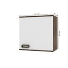 Armário Aéreo Simples 1 Porta Direito 60cm Bréscia Branco