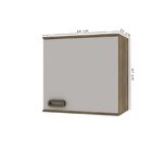 Armário Aéreo Simples 1 Porta Direito 60cm Bréscia Fumê