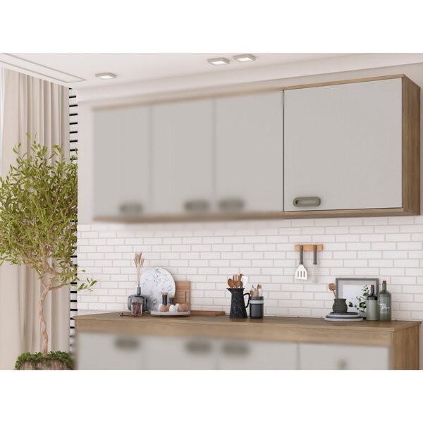 Armário Aéreo Simples 1 Porta Direito 60cm Bréscia Fumê