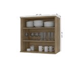 Armário Aéreo Simples 1 Porta Direito 60cm Bréscia Verde