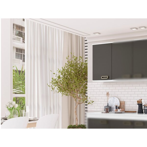 Armário Aéreo Simples Esquerdo Bréscia 30 Cm Grafite