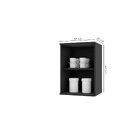 Armário Aéreo Simples Esquerdo Bréscia 30 Cm Grafite