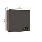 Armário Aéreo Simples Esquerdo Bréscia 60 Cm Grafite