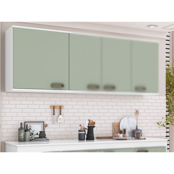 Armário Aéreo Simples Esquerdo Bréscia 60 Cm Verde