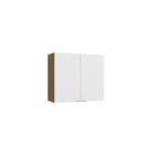 Armário Aéreo Suprema 2 Portas Freijó/branco 80cm X 34cm