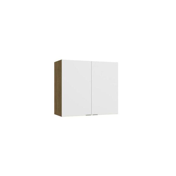 Armário Aéreo Suprema 2 Portas Freijó/branco 80cm X 34cm