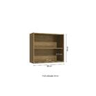 Armário Aéreo Suprema 2 Portas Freijó/branco/vidro Bronze 80c