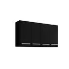 Armario Aereo Suspenso 4 Portas Preto Georgia Brienza Movelar