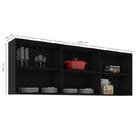 Armario Aereo Suspenso De Cozinha Maldivas Preto Brienza Move