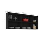 Armario Aereo Suspenso De Parede 5 Portas Preto Santorini Bri