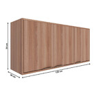 Armário Aéreo Suspenso Flutuante Multiuso Cozinha 3 Portas 1