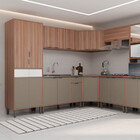 Armário Aéreo Suspenso Flutuante Multiuso Cozinha 3 Portas 1