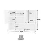 Armário Aéreo Suspenso Multiuso 3p Modular 89x62cm Branco