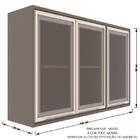 Armário Aéreo Suspenso Multiuso Cozinha 3 Portas Vidro Fumê 1