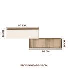 Armário Aéreo Suspenso Para Lavanderia 2 Portas Em Vidro Refl