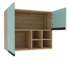 Armário Aéreo Talharim 2 Pt Verde Bellagio E Mel