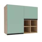 Armário Aéreo Talharim 2 Pt Verde Bellagio E Mel