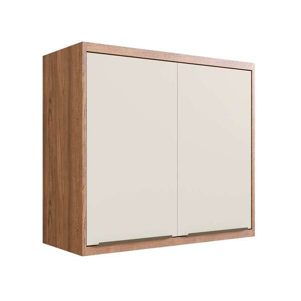 Armário Aéreo Ten 2 Pt Freijó E Argila 80 Cm