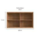 Armário Aéreo Ten 2 Pt Freijó E Grafito 120 Cm