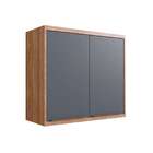 Armário Aéreo Ten 2 Pt Freijó E Grafito 80 Cm