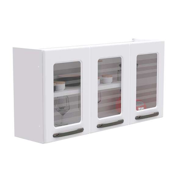 Armário Aéreo Titanium Ii 3 Pt Branco 105 Cm