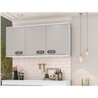 Armário Aéreo Triplo Bréscia 120 Cm Fumê