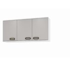 Armário Aéreo Triplo Bréscia 120 Cm Fumê